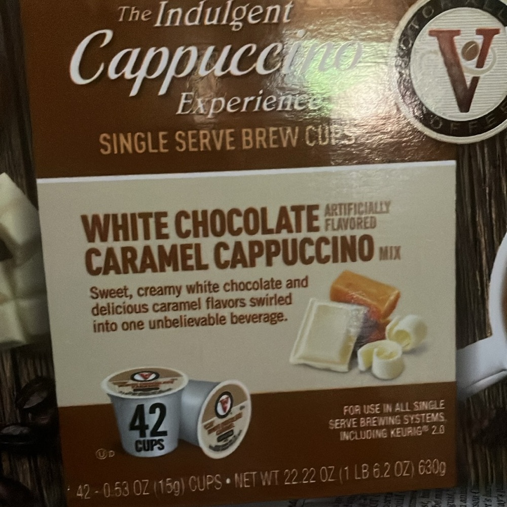 🆕 42 k-cups White Chocolate Caramel Brew Cups ☕️delicious Cappuccino!!!